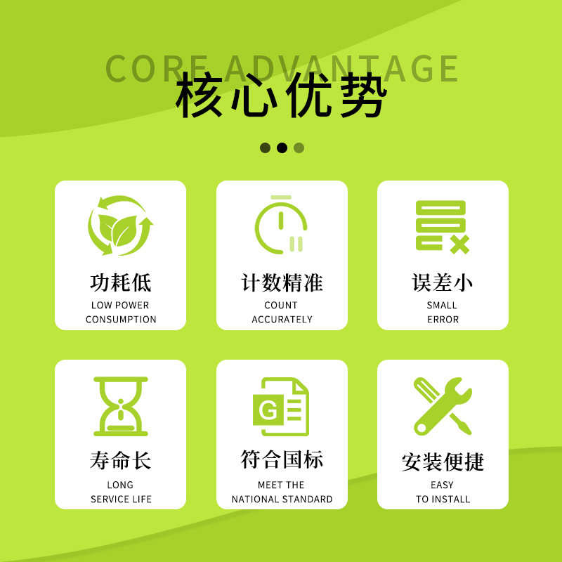 级电能表便捷网电子表国误差1有功型电表四线小安装液晶显示三相