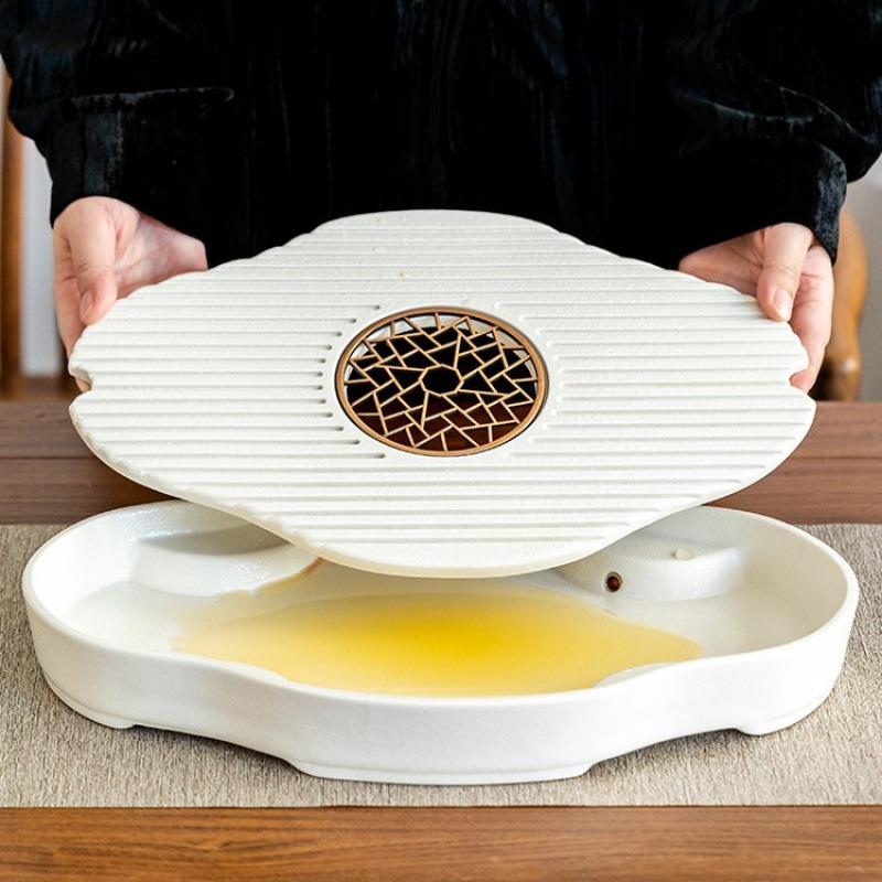 款大茶盘陶瓷家t4pR6n6z全瓷日式干泡盘新盘托用简约