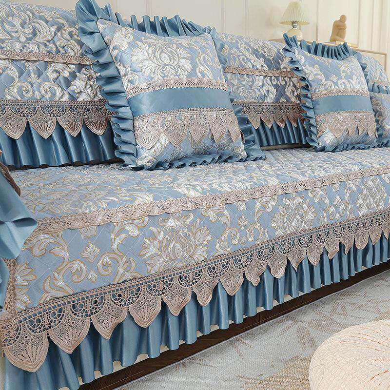 欧式沙发垫四季通用布艺加厚防滑高级感坐垫贵妃全包沙发套罩定做