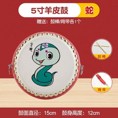 高档牛皮肖鼓小园鼓儿童堂鼓幼儿打击乐器玩具十鼓二生手敲鼓手打