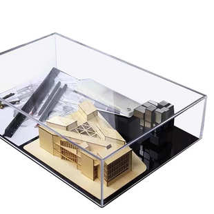 工作室装饰摆件轻书房样板房桌面茶几奢现代建筑模型玄关简约书架