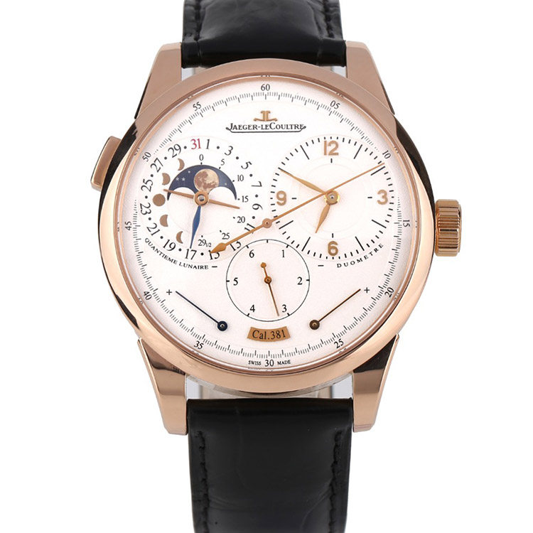 [9.8新]积家公价250000双翼系列18K玫瑰金手动机械男表Q6042521