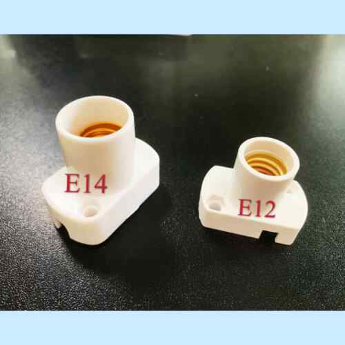 E12E14小螺口平灯座长方形展示柜led灯泡座子灯头柜台底座小灯头