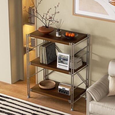 日式置架家用物客大容量书架收纳TKM地架落厅多层仓储收纳架货物