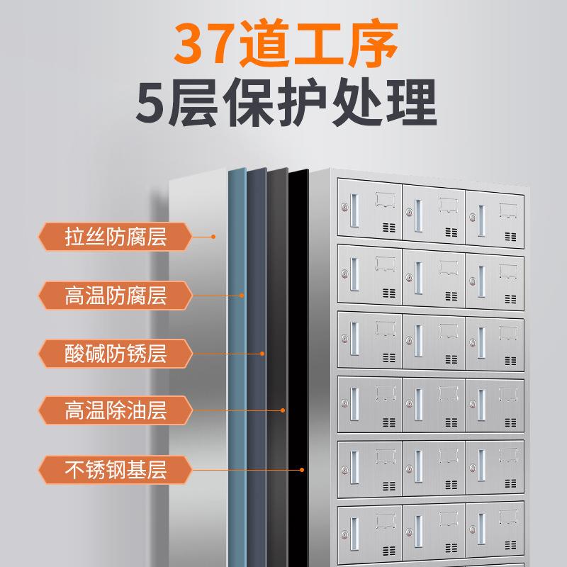 不锈碗柜多门储物柜员工饭盒钢餐具柜带锁by663322学校餐食厅碗筷