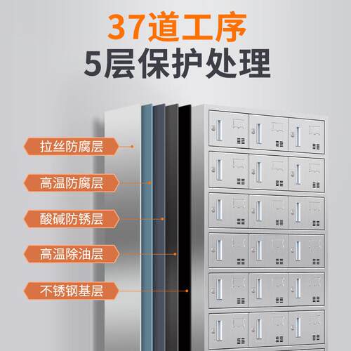 不锈碗柜多门储物柜员工饭盒钢餐具柜带锁by663322学校餐食厅碗筷