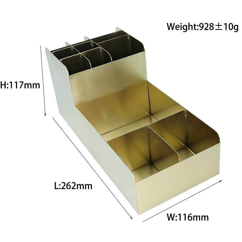 厂家直供不锈钢金属纸巾盒酒吧套装工具座家用收纳盒跨境