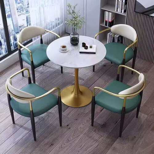 简约带金属扶酒手餐椅厅FS930扶厂家商用店细扶餐靠背椅洽谈椅带