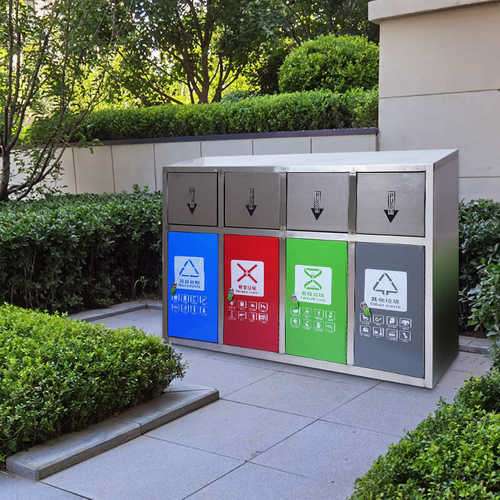 新款户外四分类垃圾桶大号环卫垃圾桶定制小区公园垃圾房垃圾桶
