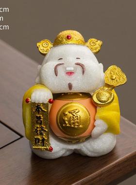 正品创意国潮财神摆件高感小众级办公工位桌面工室艺礼品摆装饰品