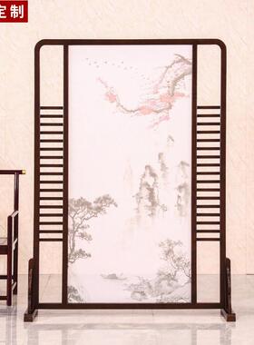 座东阳雕木中式古典美观装饰实纱画屏隔墙艺木术风格玄-关客厅屏