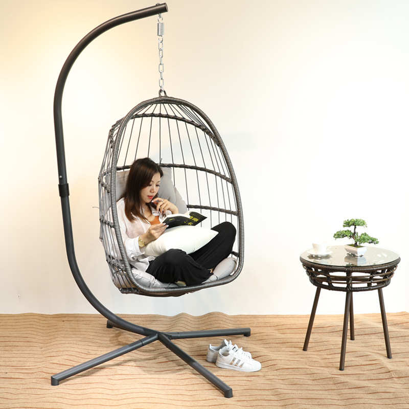 子乐吊椅秋千摇椅单人家用收纳懒人藤椅室内卧室客厅阳台折叠吊篮