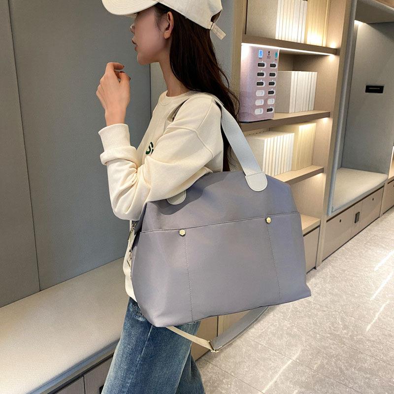 时尚小清新旅行包单肩大容量短途手提行李袋瑜伽包孕妇待产收纳包