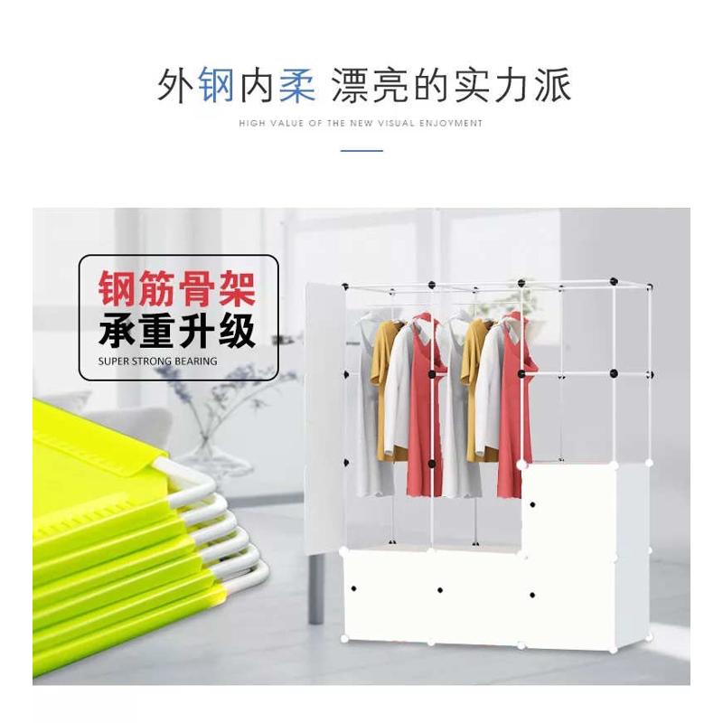 艺简易收纳贴纸送【柜子储】非儿童简约塑料布衣柜组装折叠塑料物