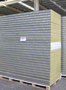 5-0cm岩棉KAD彩钢2夹芯板定盐化不锈钢卷防腐卷各种材质可卷做