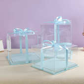 透明生日蛋糕盒子包装 盒6寸六寸8寸八寸10寸12寸双层加高网红定制