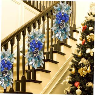 Christmas wreaths rattan door curtains christmas decoration