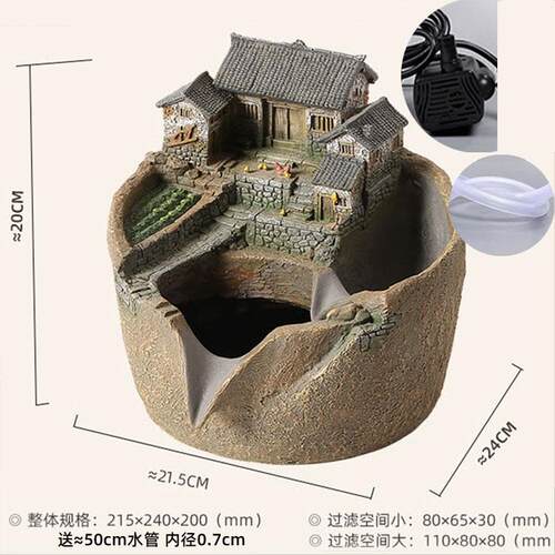 正品古鱼培缸生态景观碗莲花陶阳瓷盆家庭水池小装饰台彷石鱼缸