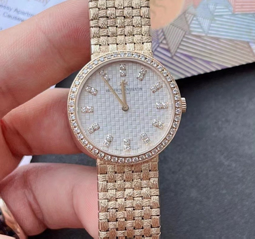 公价27万98新29mm江诗丹顿传承系列18K黄金25562石英女表手表原钻