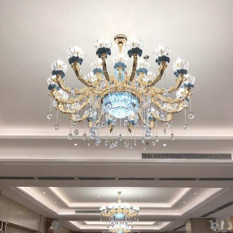法式水晶吊灯欧式客厅灯大气奢华灯具套餐别墅主卧室餐厅灯饰网红