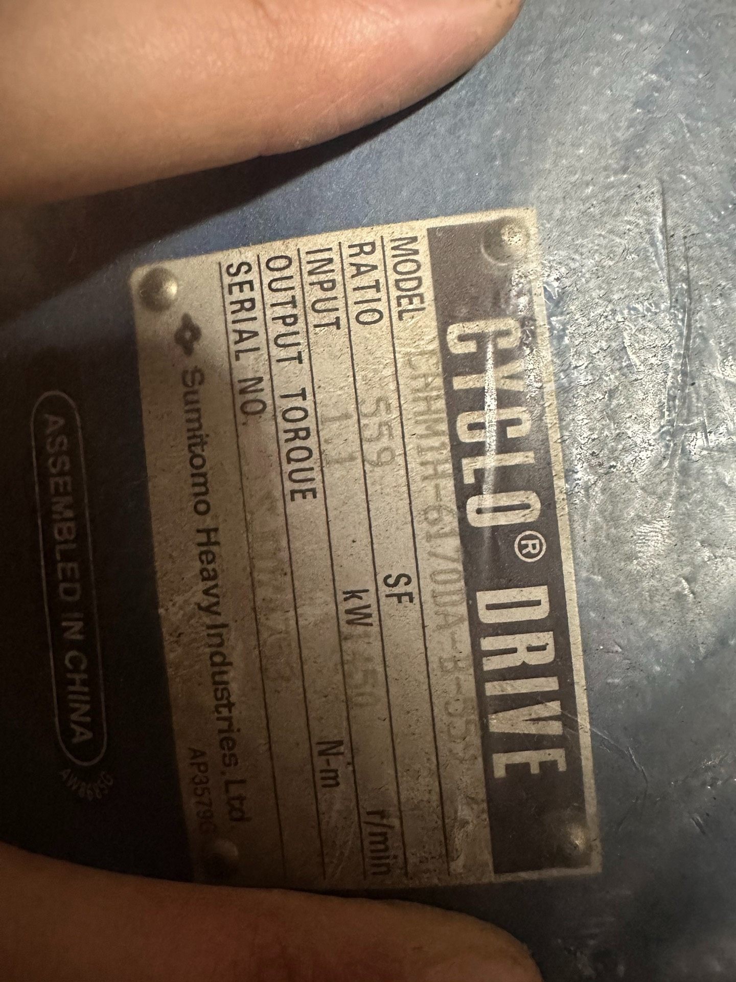 全新日本住友减速电机CHHM1H-6170DA-B-559，