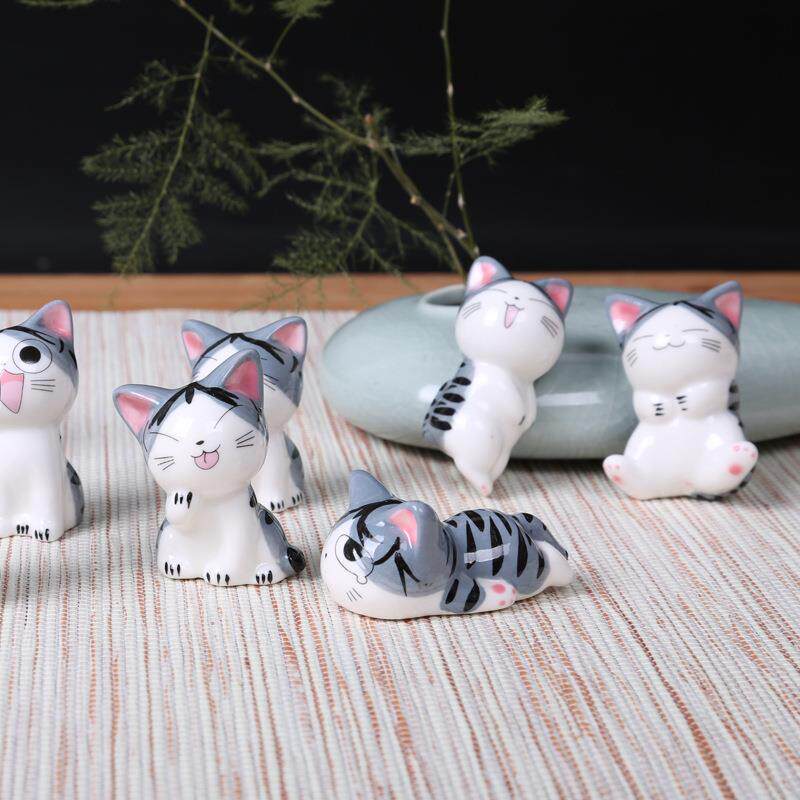 卡通萌猫可爱表情小猫摆件陶瓷精品工艺品创意家居饰品小猫