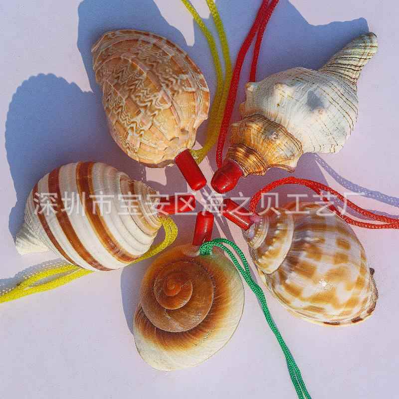天然贝壳海螺口哨号螺工艺品旅摆游海螺号口景区礼品地摊夜市儿童