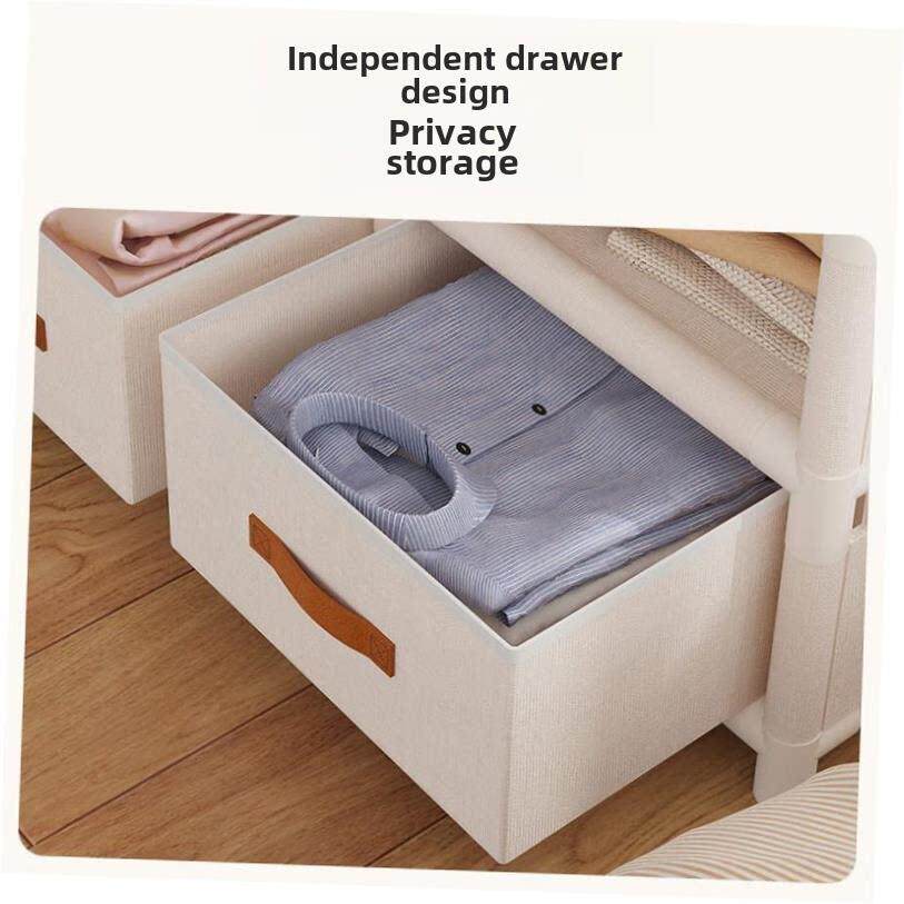 Simple wardrobe clothes closet storage cabinet 简易柜无纺布