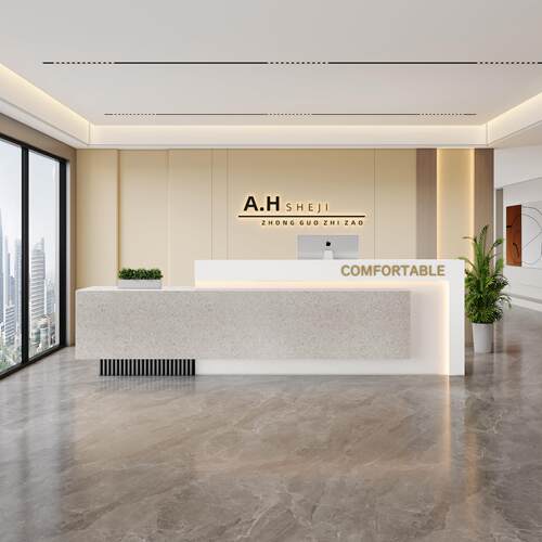 前台接待台现代简约公司酒店大堂服务台美容院会所店铺收银柜台吧