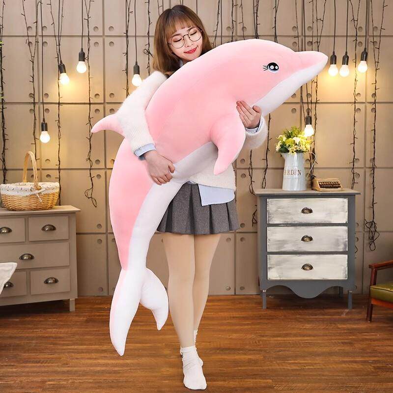 海豚毛绒玩具布娃娃抱睡睡觉抱枕公仔超大号床上玩偶女孩生日礼物