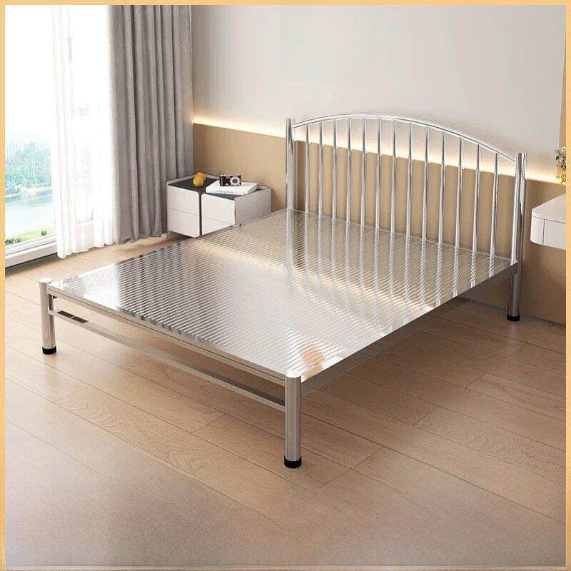 304不锈钢床1.5米加厚和大胆的可访问豪华简单铁床钢架床框架1.8