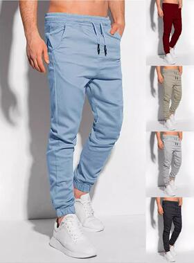 Men's Casual Jogger Pants Slim Fit Elastic Waist Drawstring
