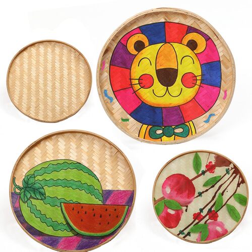 儿童绘画手工竹编幼儿园diy装饰教室挂饰场景布置材料饰品