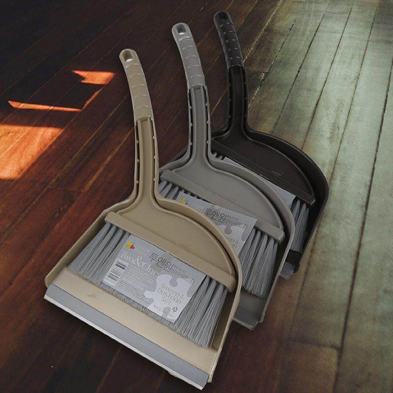 韩式小型折叠扫把组 家用塑胶清洁簸箕 桌面清洁扫把组合