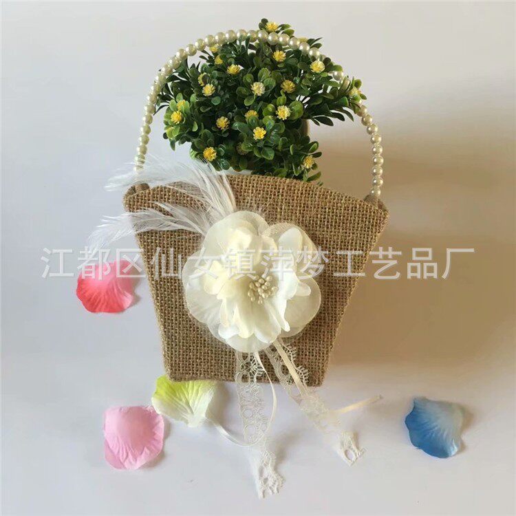 花童花瓣篮子收纳篮手提花篮厂家销售婚庆用品厂家