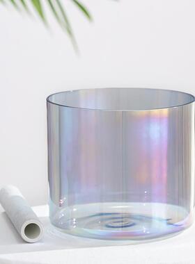 炼金彩色水晶颂钵石英钵音疗唱歌碗冥想梵音音乐碗音乐钵颂钵