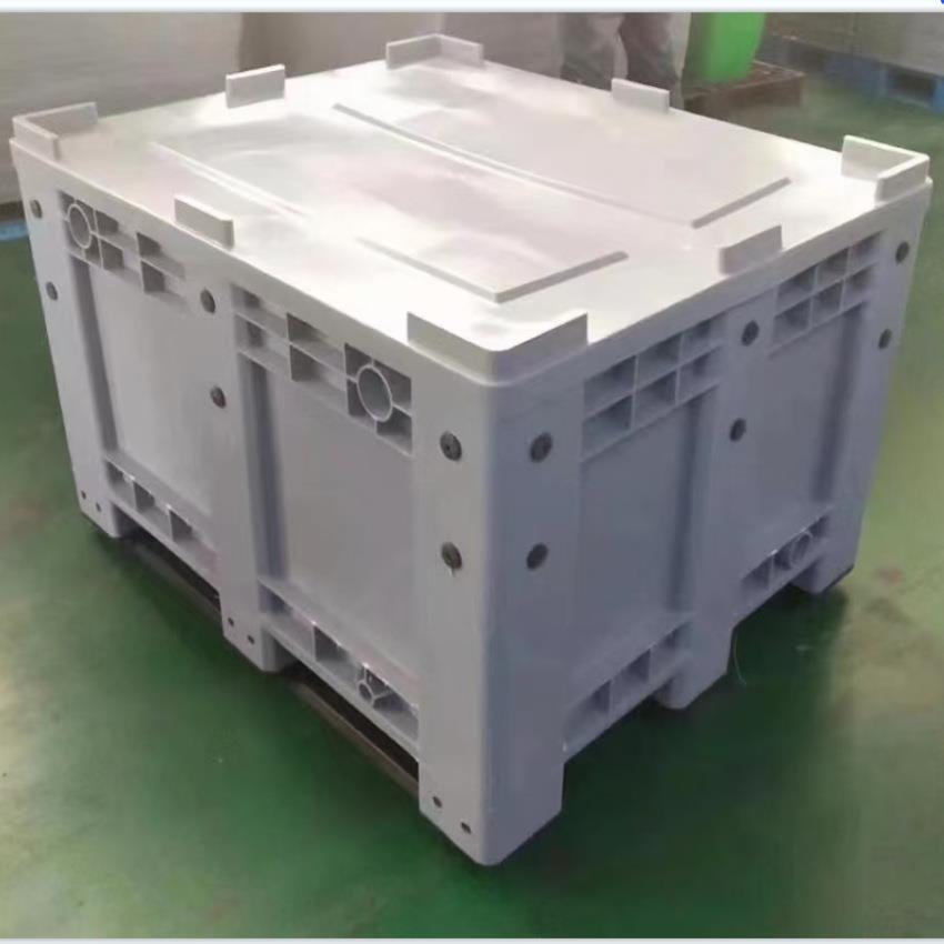 帝源灰色九脚卡板箱现货卡板箱塑料物流运输叉车塑料箱叉车运输箱