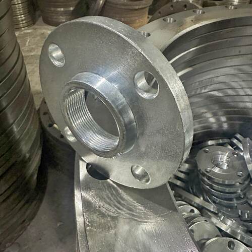 镀锌丝扣碳钢国标法兰片内丝内螺纹法兰盘高颈丝牙锻打丝口50PN16