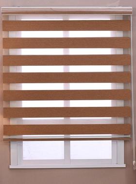 全遮光百叶卷帘加厚卧室免打孔柔纱帘办公会议室防水阳台升降窗帘