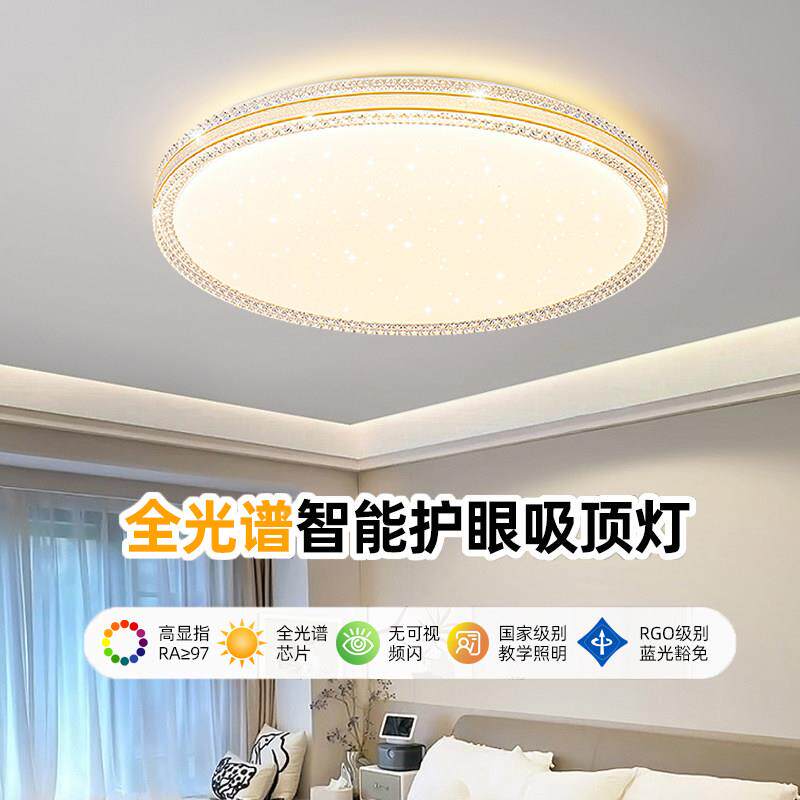 led吸顶灯主卧室灯简约现代大气客厅灯房间书房阳台过道新款灯具