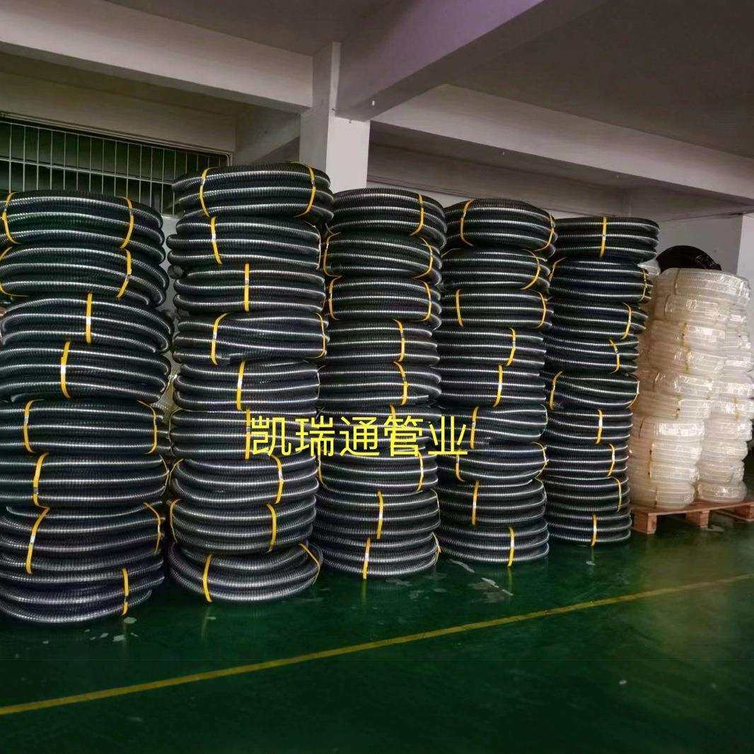 ,黑色塑料塑筋增强管PU塑筋防静电软管螺旋管弹簧管路风管