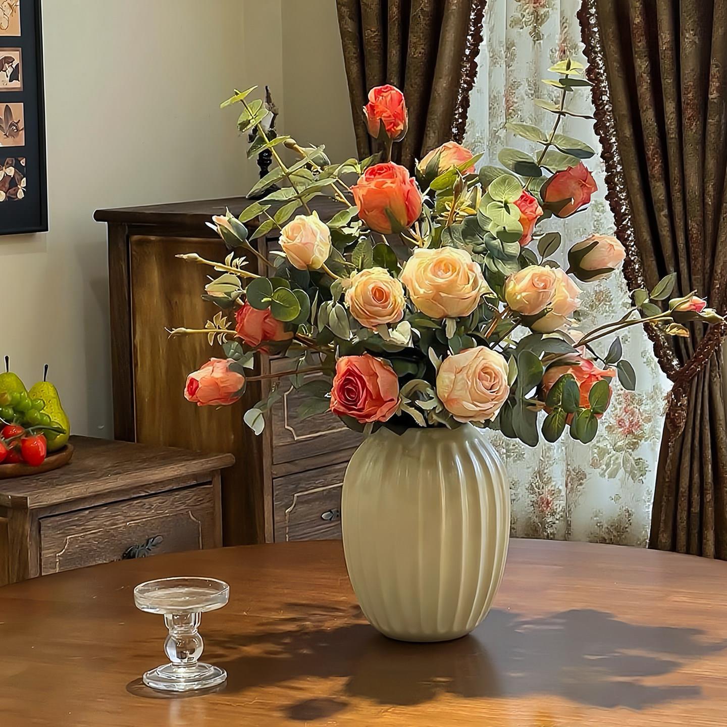 仿真花束假花仿真花摆设高级感逼真客厅插花餐桌装饰品花艺摆件