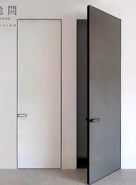 无隐间极窄无框隐形门铝木门卧室门极简门木门室内门房间门套装门