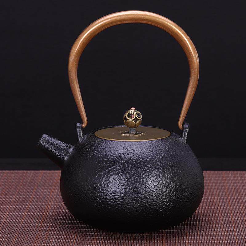 典工堂铁壶双铜素壶铸铁壶生铁茶壶仿日本煮茶具无涂层