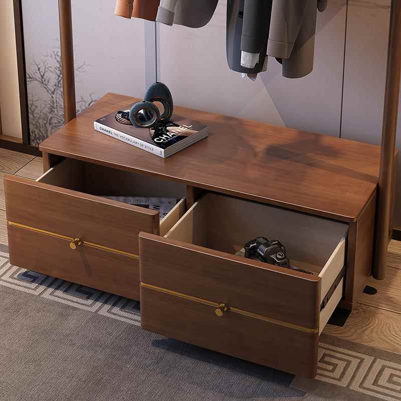 新衣中式实木网室挂衣架落地帽架卧简约现代家967#衣帽用衣服置物