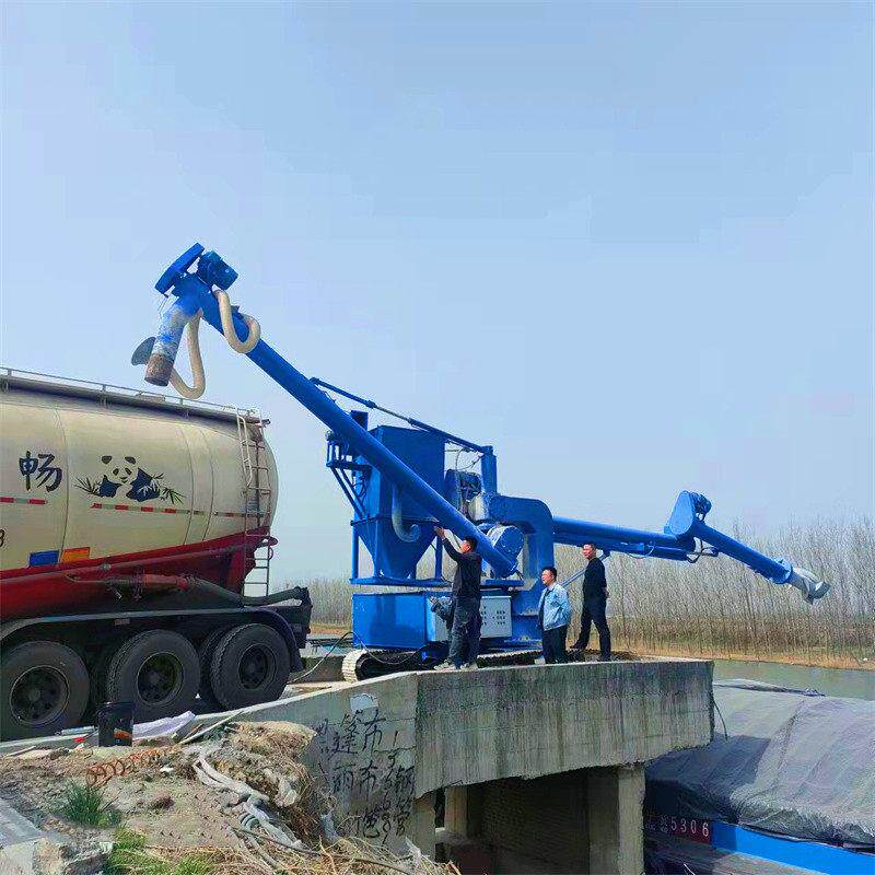 湖北省地面水泥粉装车螺旋吸灰机移动式螺旋装车机