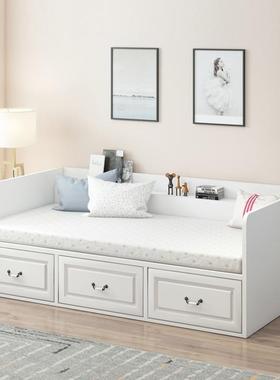 卧室单双人床小户型榻专用踏踏床板式.抽屉储物米床19852m客厅榻