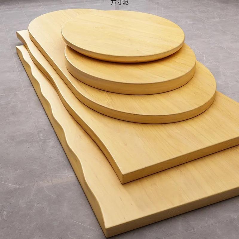 木板桌面松木桌吧台板原木飘窗板办实公见详情餐板整张原木板厂