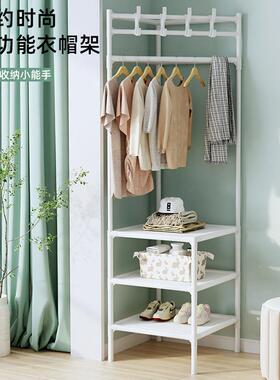 转角帽衣架落家架用卧地室挂衣床头放yky55衣服简易置物架墙角鞋