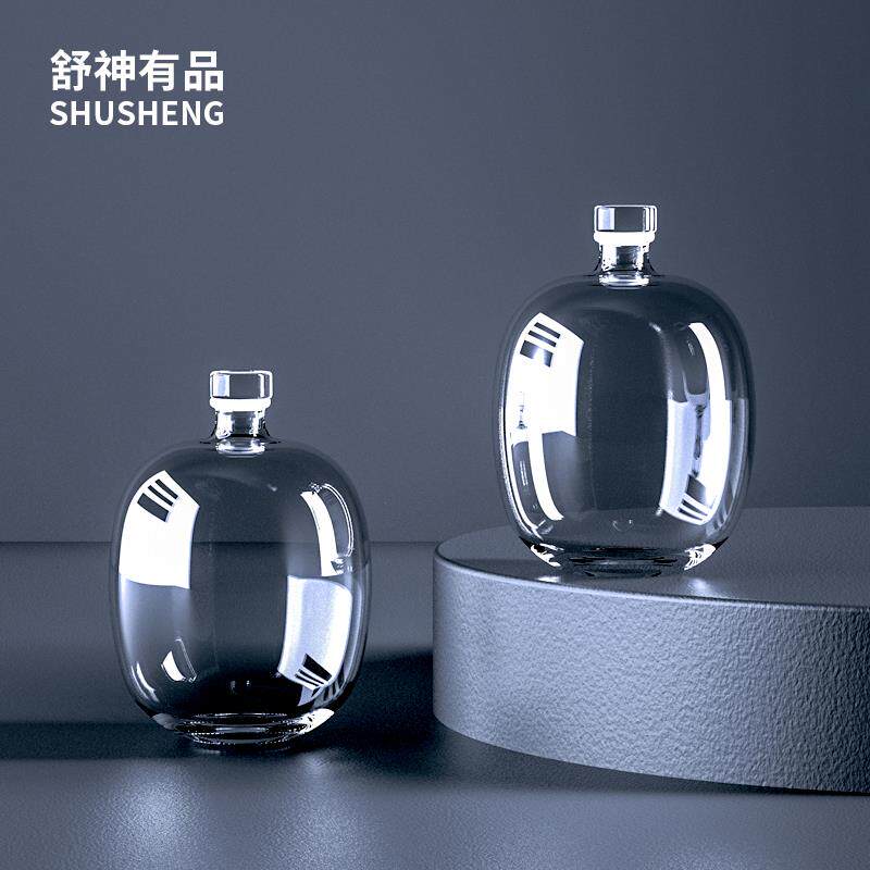 玻璃泡酒瓶空瓶密封专用高档礼盒自酿容器果酒一斤装白酒透明瓶子